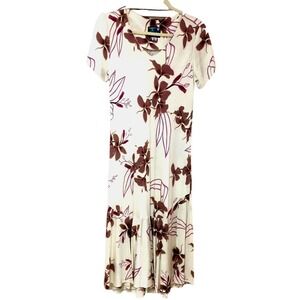 Vintage Hawaiian Moon Womens Maxi Dress USA Purple Floral Y2K Fairy Tier Aline M